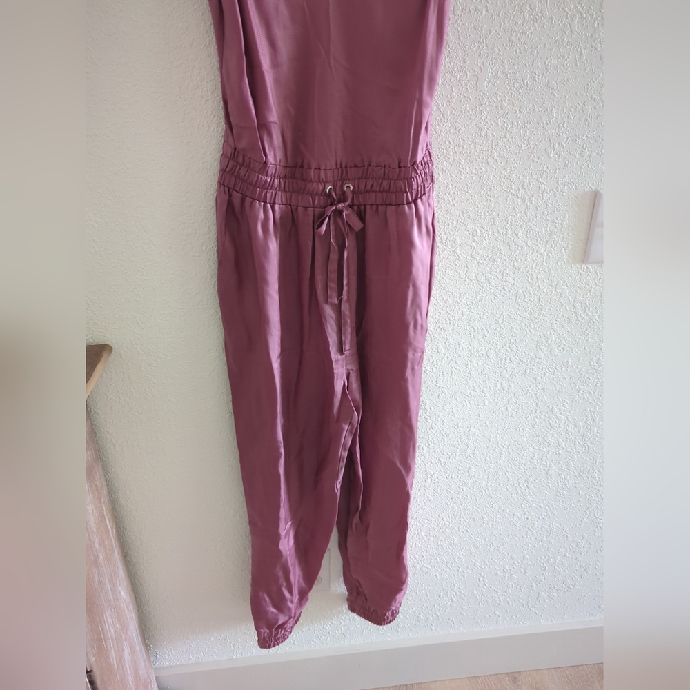 Cinq à Sept Women's Sleeveless Cinch Waist Tapered Leg Jumpsuit Size S Pink Nwot - Picture 5 of 9